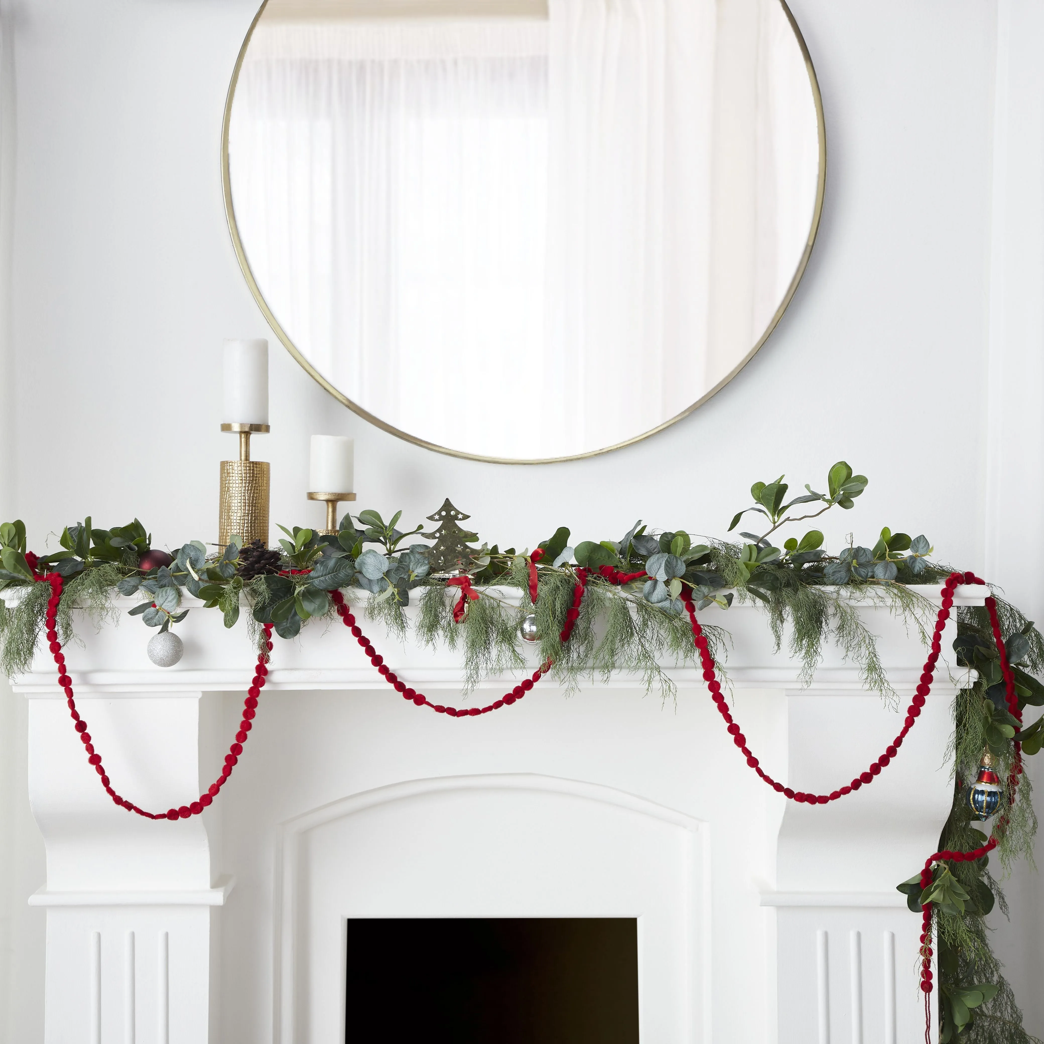 Ensemble de 24 pièces - Mini arbre de Noël emblématique pour table - En feutre de laine prêt à poser