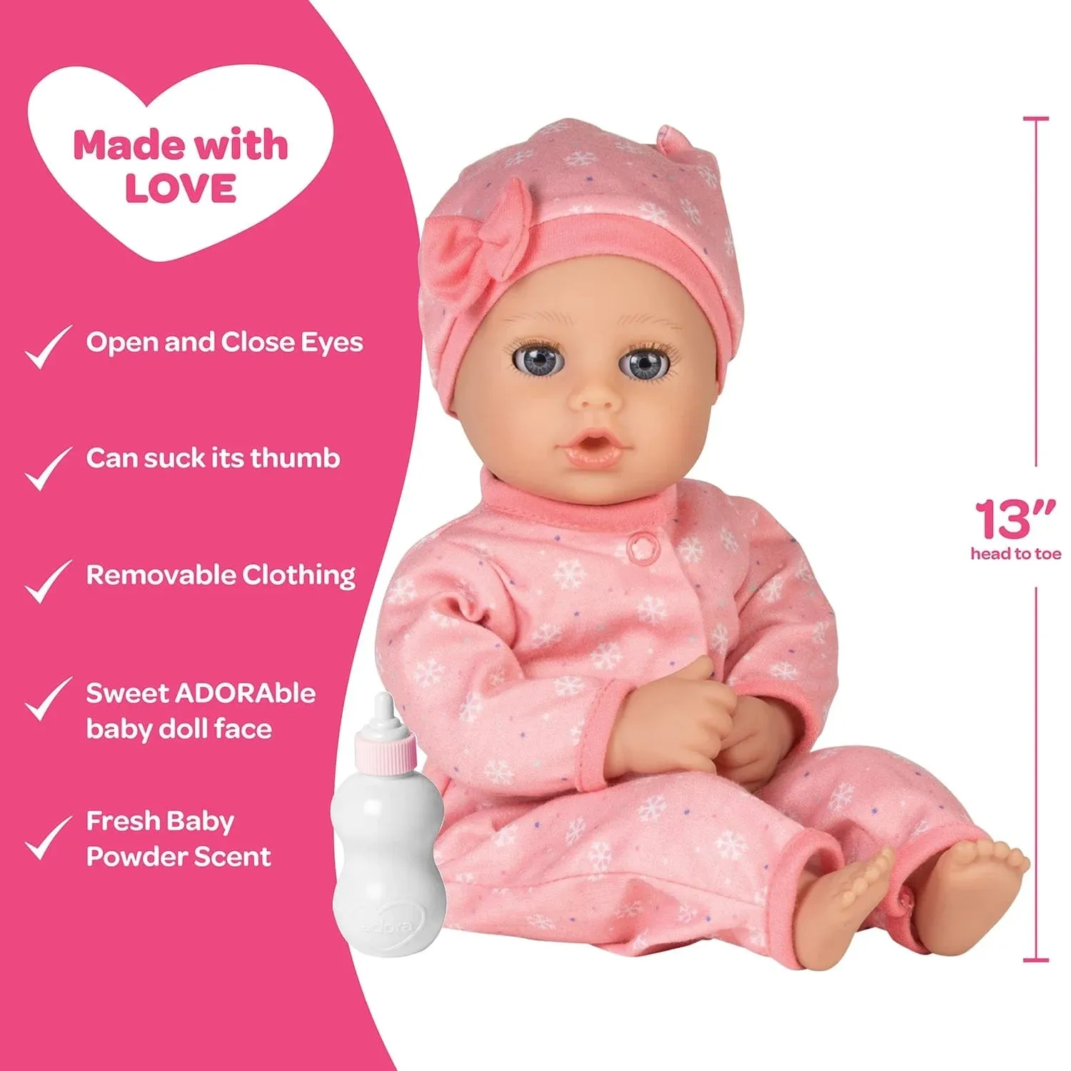 Adora Baby Playtime Poupée Douillette Flocon de Neige
