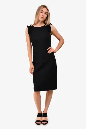 Robe sans manches Akris à détails ruchés noir - Taille S estimée