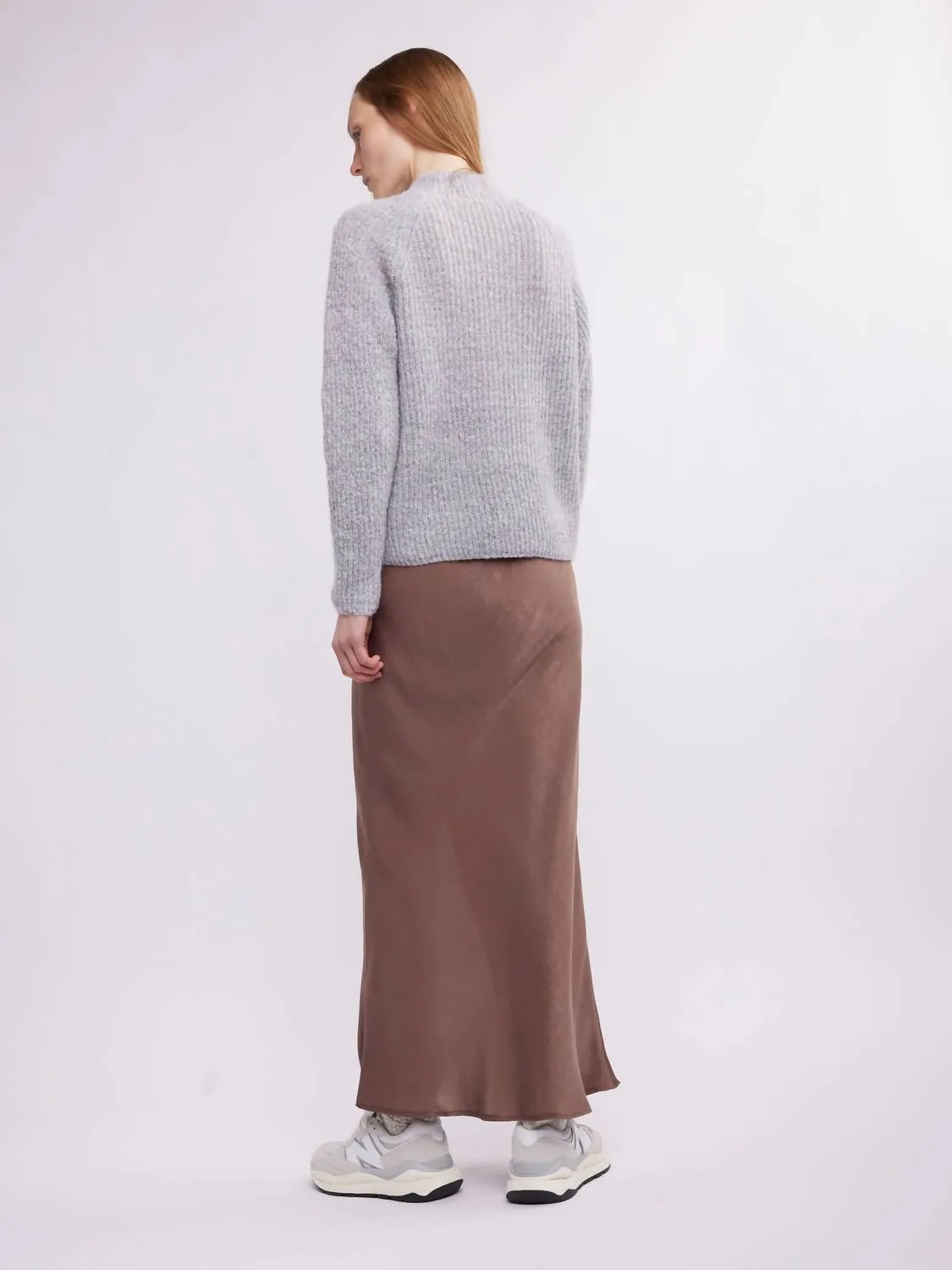 Jupe superposée Alaia en marron