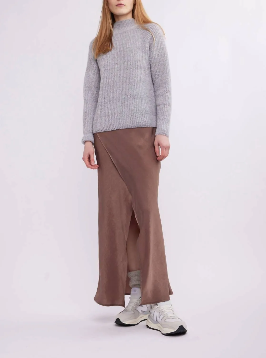Jupe superposée Alaia en marron