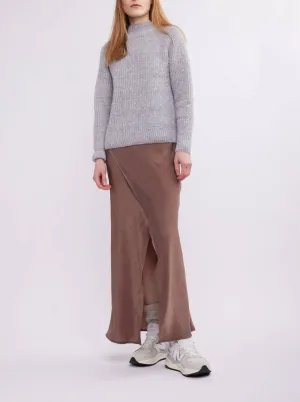 Jupe superposée Alaia en marron