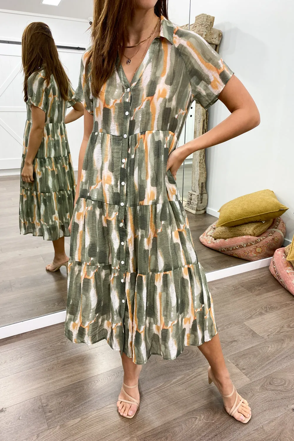Robe imprimée midi Alyssa