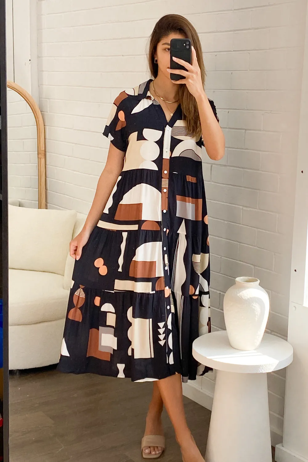 Robe imprimée midi Alyssa