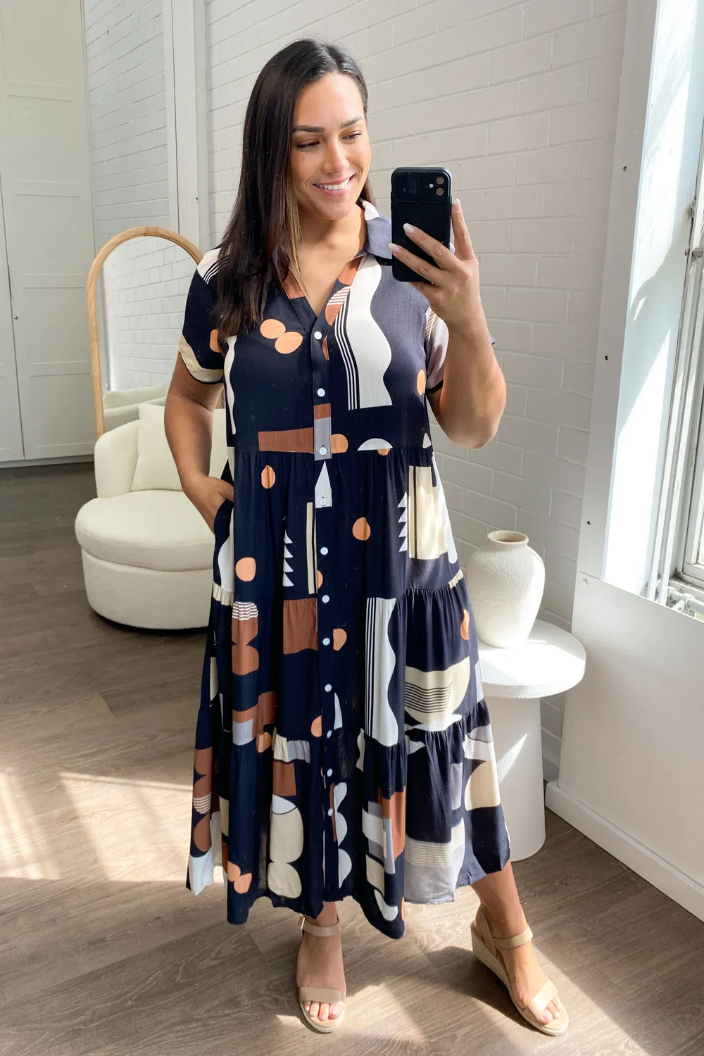 Robe imprimée midi Alyssa