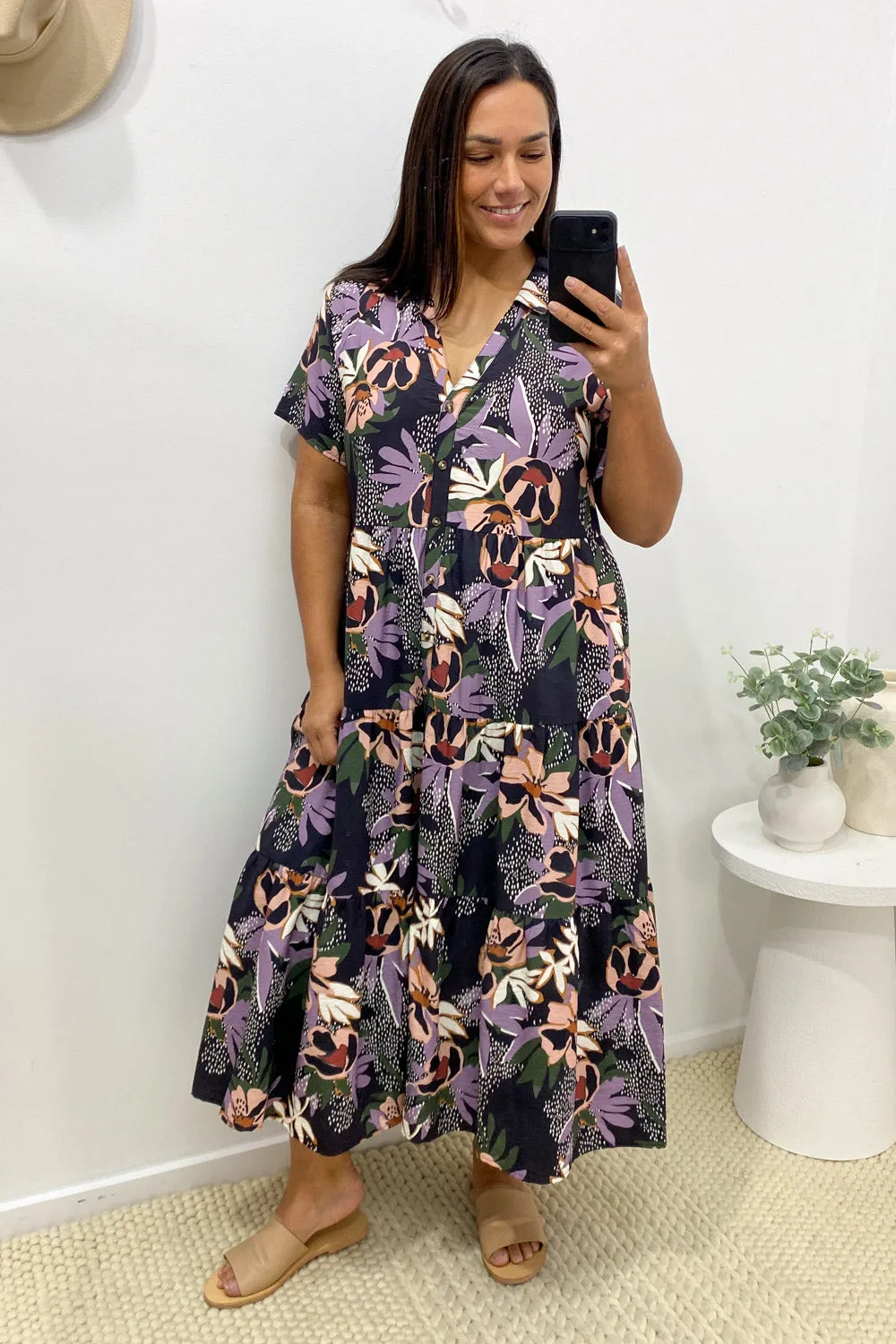 Robe imprimée midi Alyssa