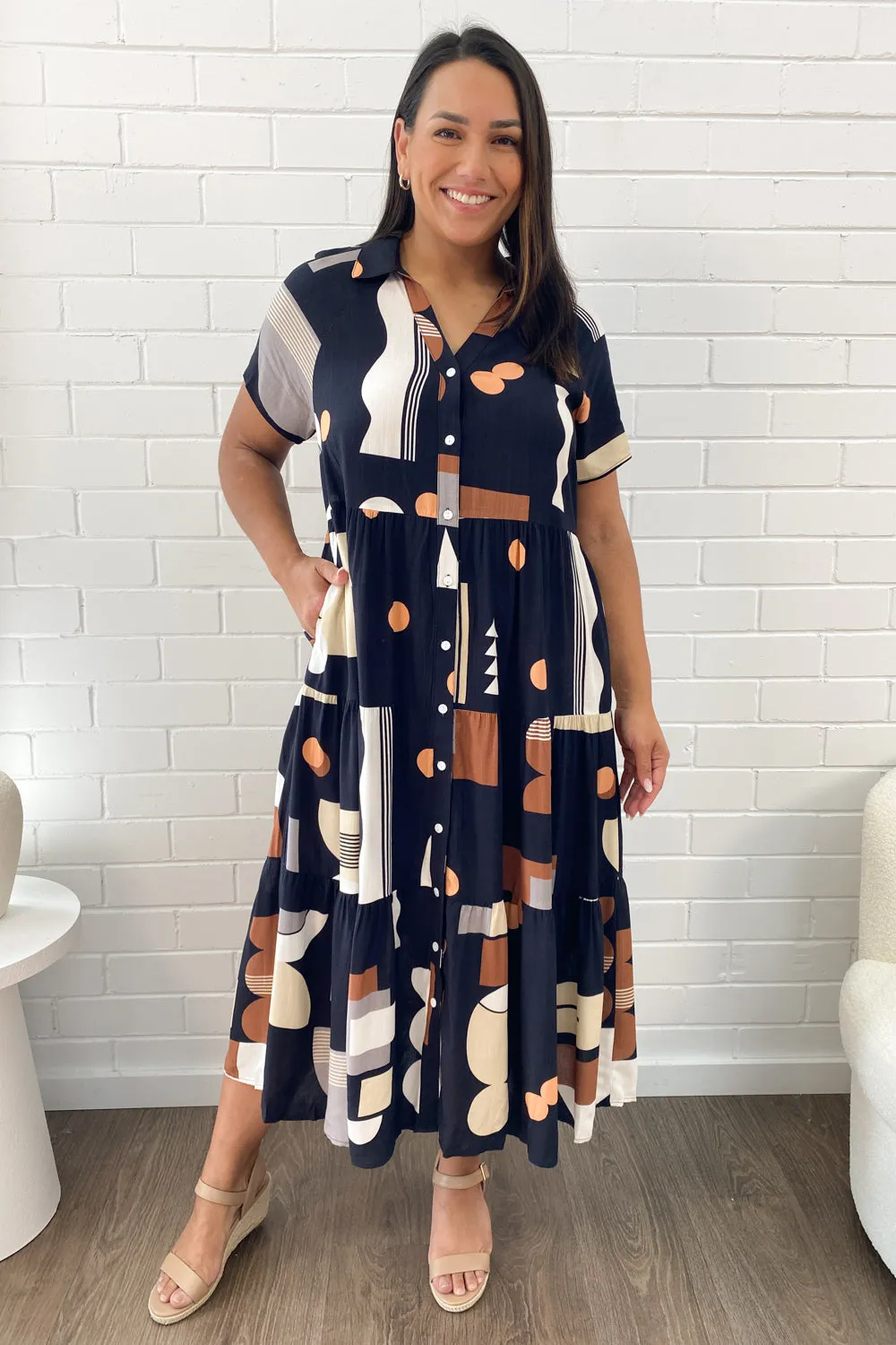 Robe imprimée midi Alyssa