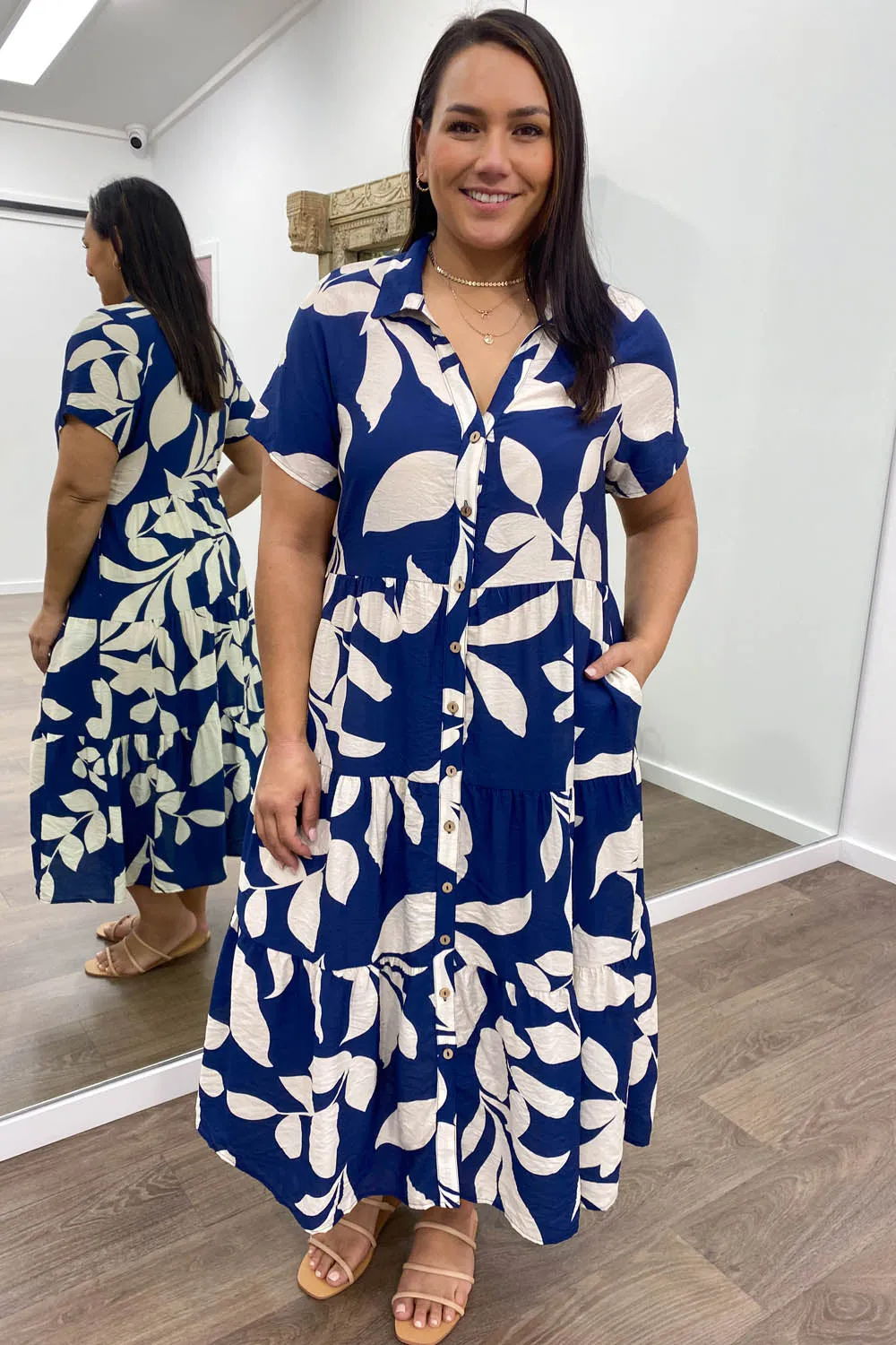 Robe imprimée midi Alyssa