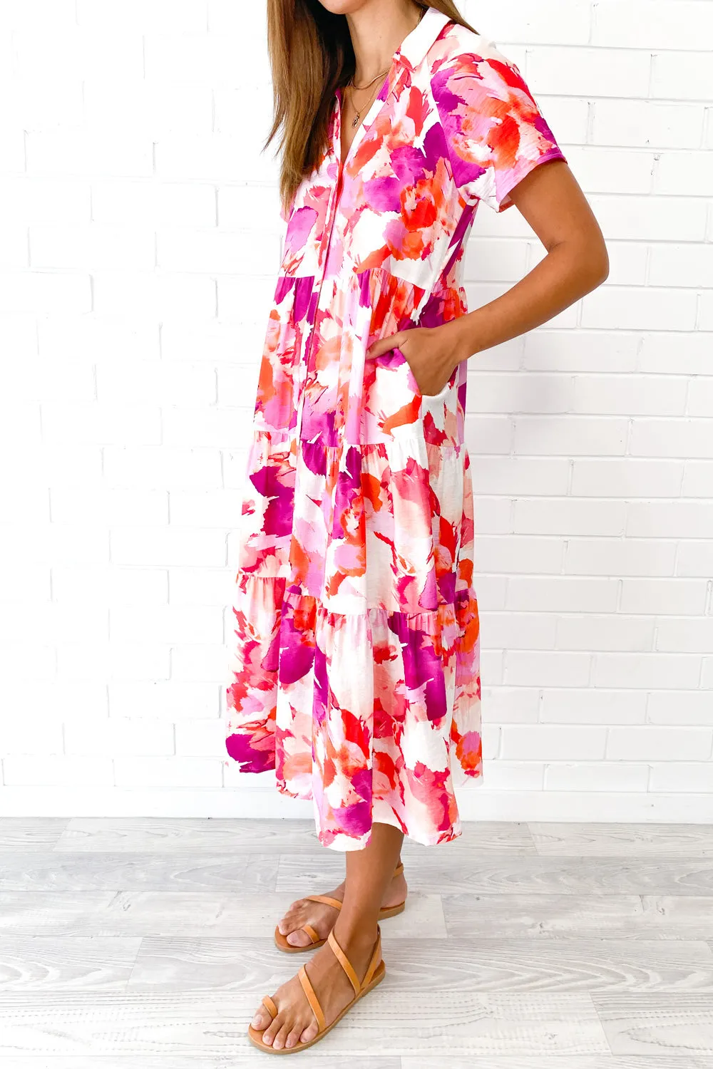 Robe imprimée midi Alyssa