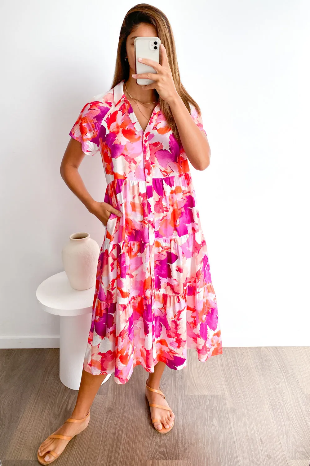 Robe imprimée midi Alyssa