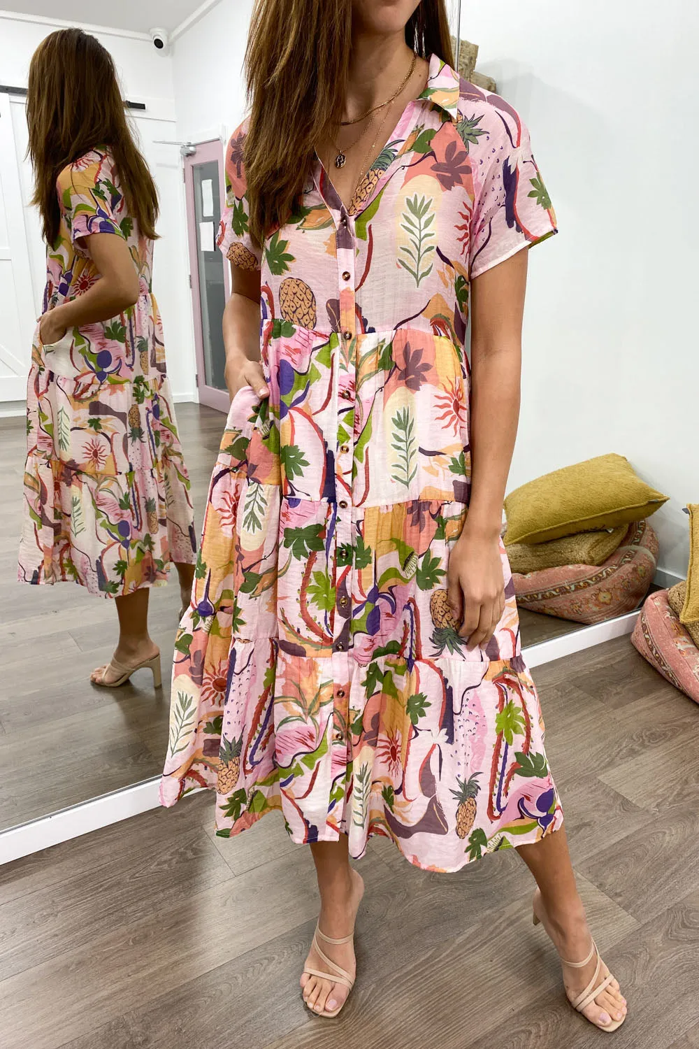 Robe imprimée midi Alyssa