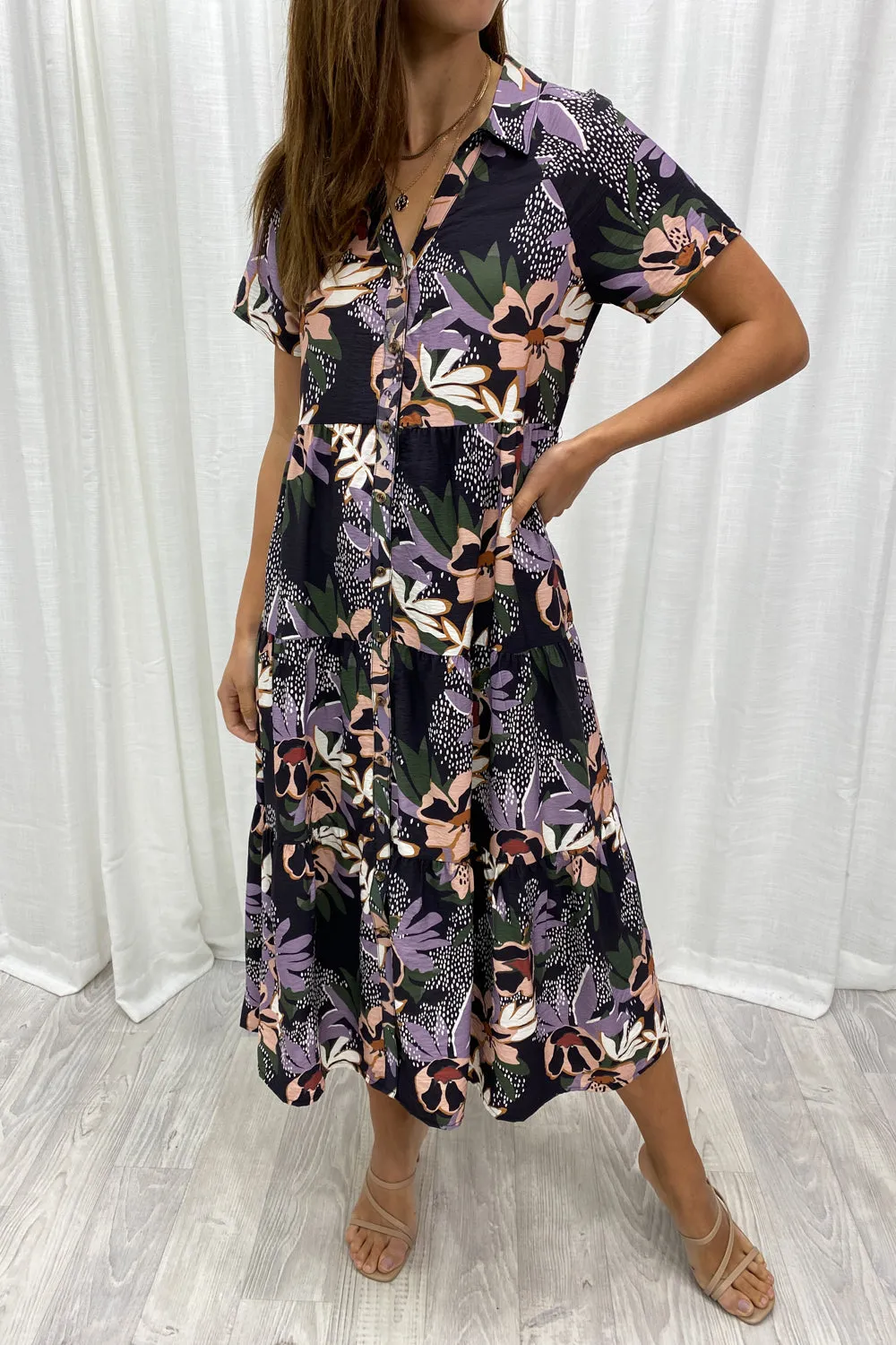 Robe imprimée midi Alyssa