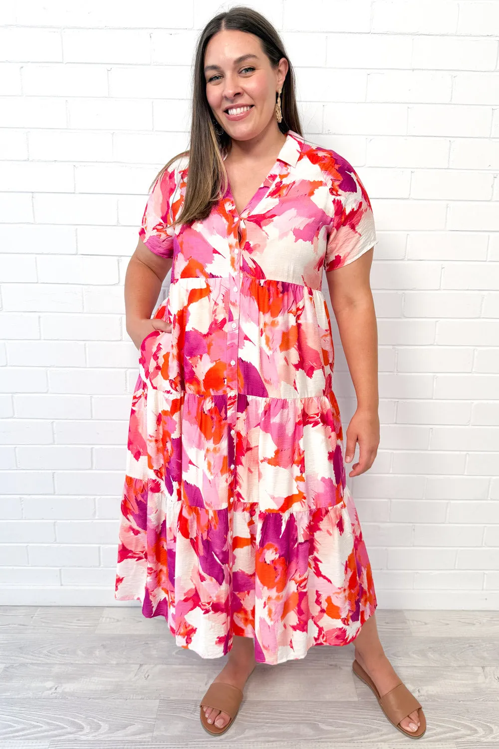 Robe imprimée midi Alyssa