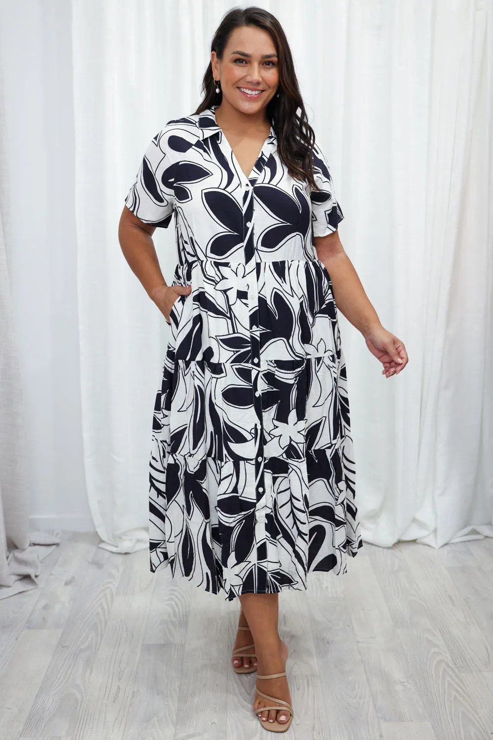 Robe imprimée midi Alyssa
