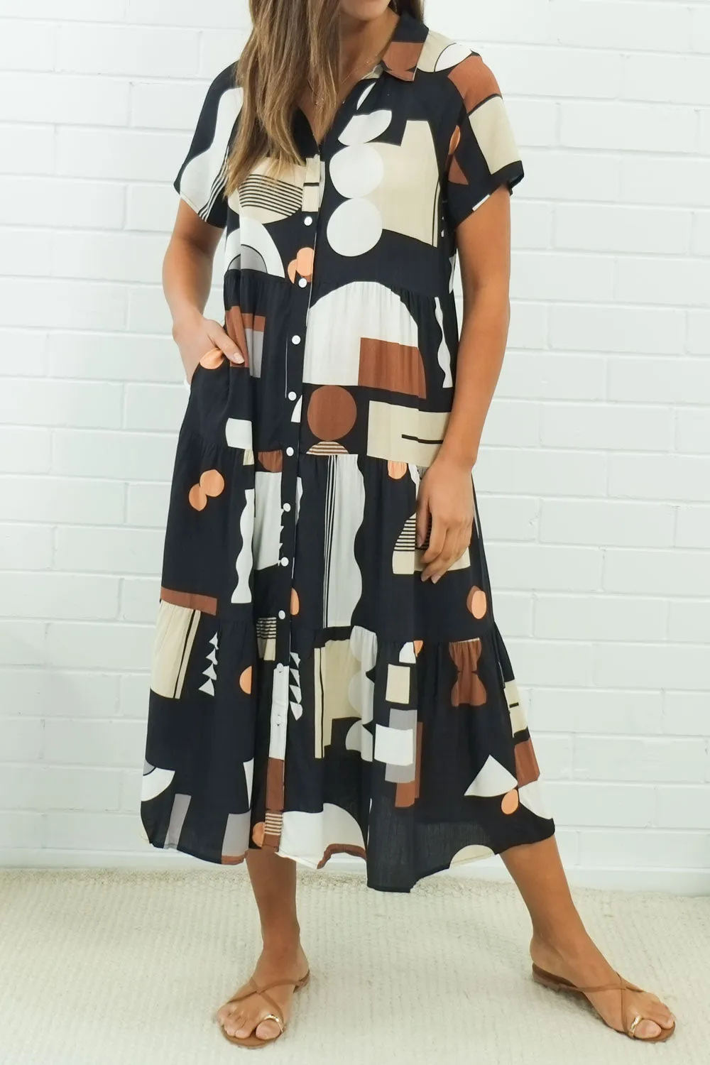 Robe imprimée midi Alyssa