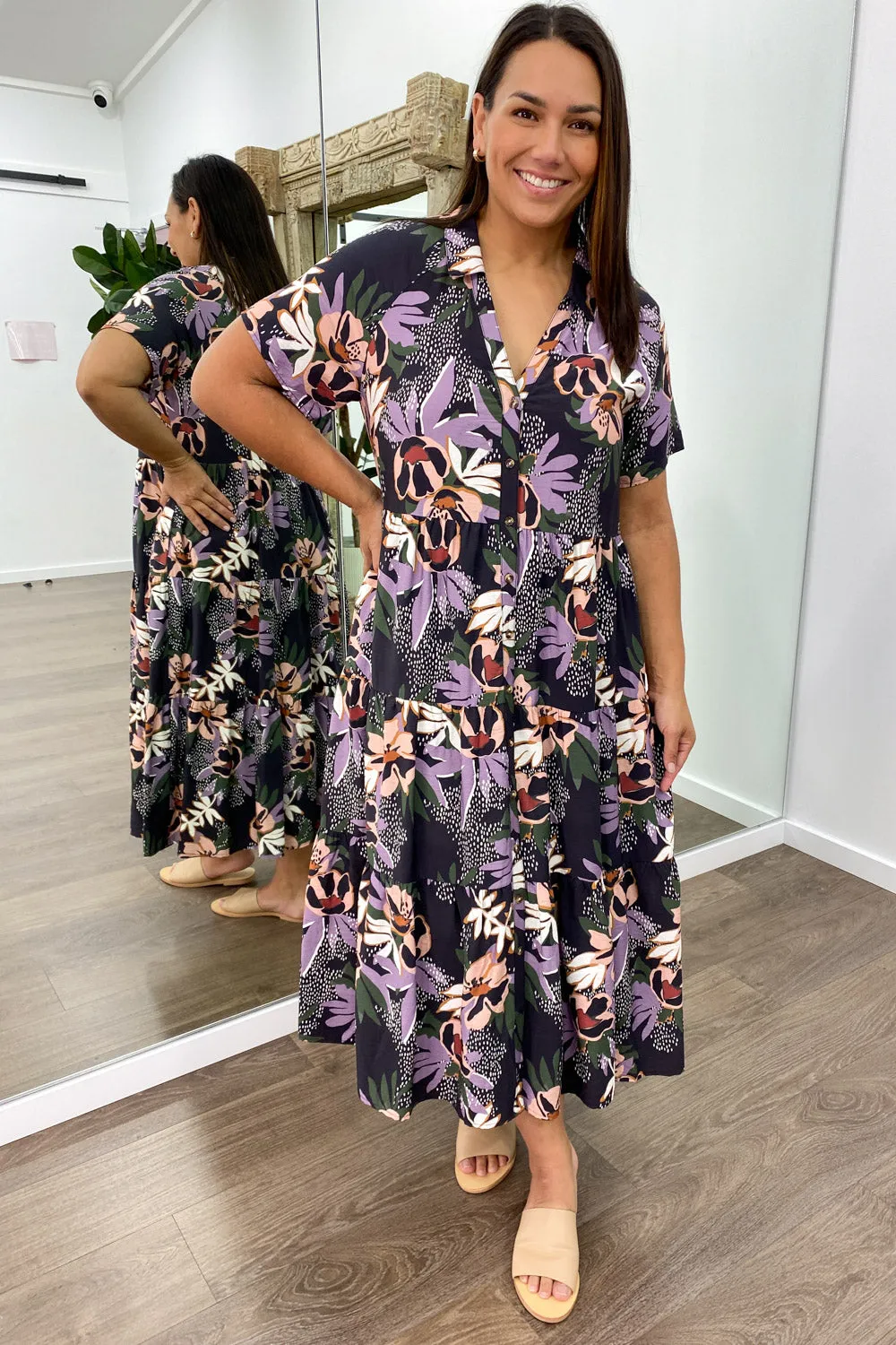 Robe imprimée midi Alyssa