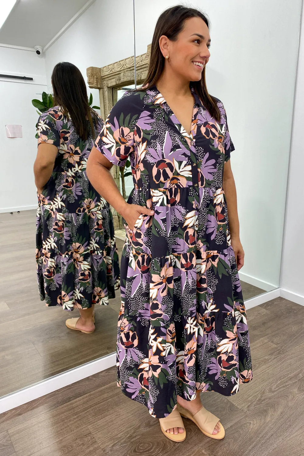 Robe imprimée midi Alyssa