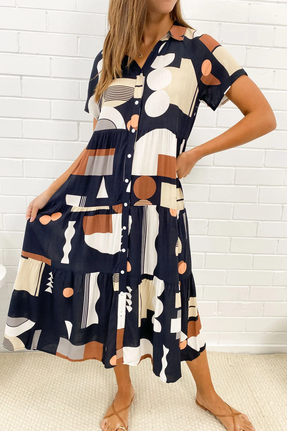 Robe imprimée midi Alyssa