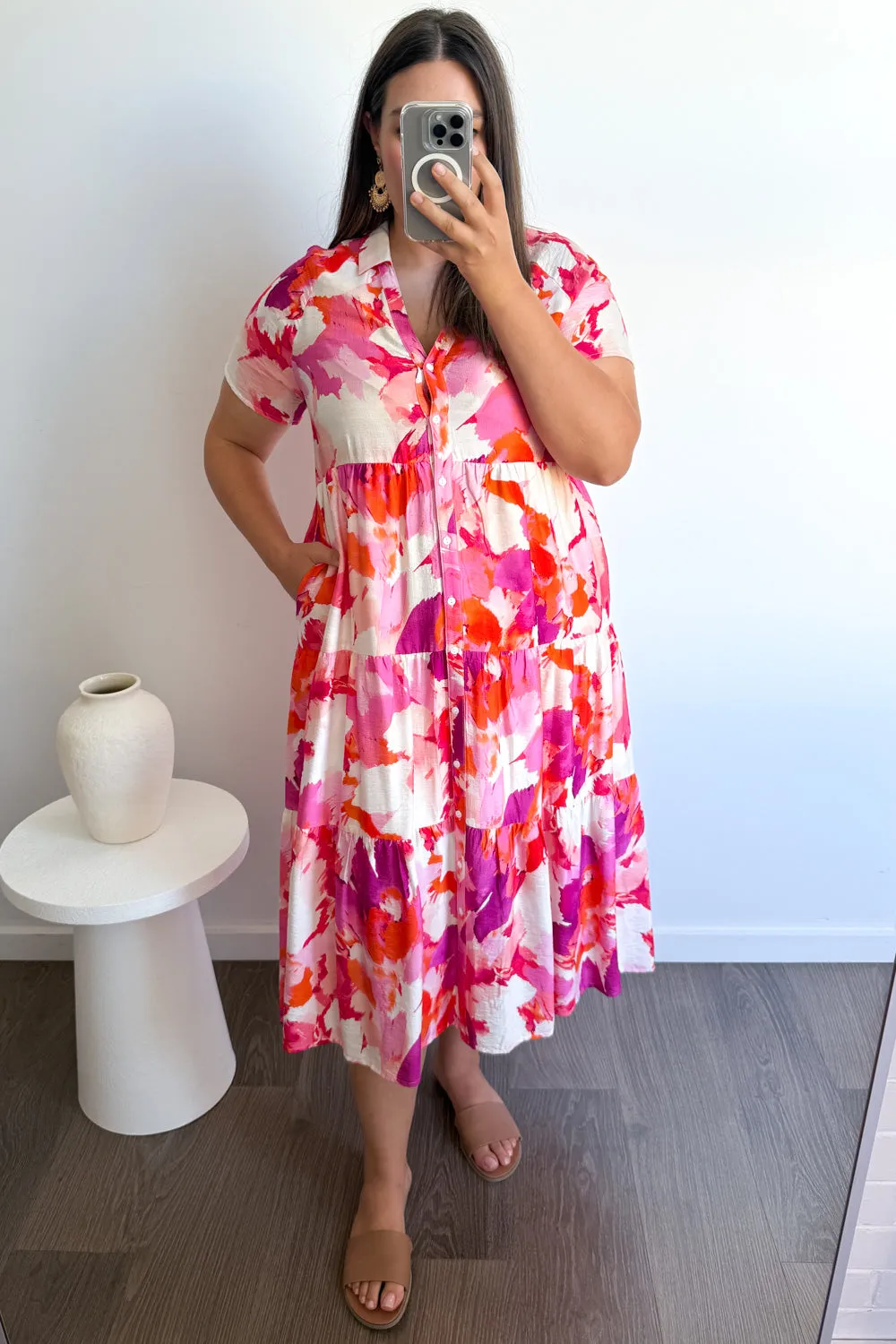 Robe imprimée midi Alyssa
