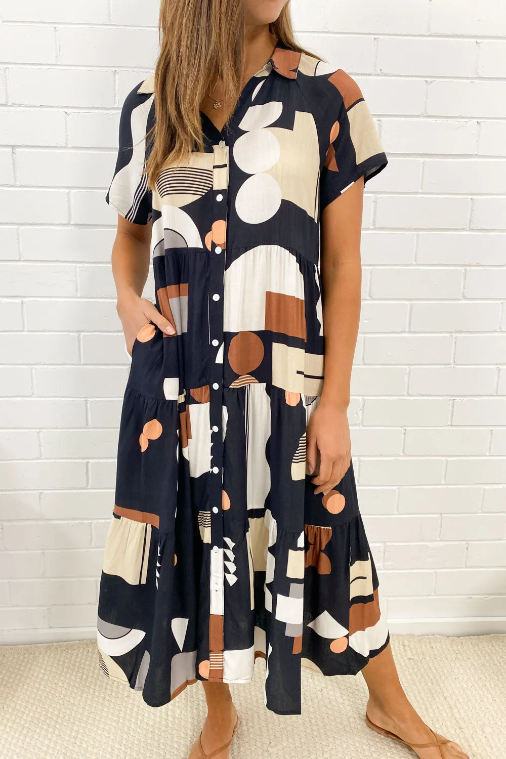 Robe imprimée midi Alyssa