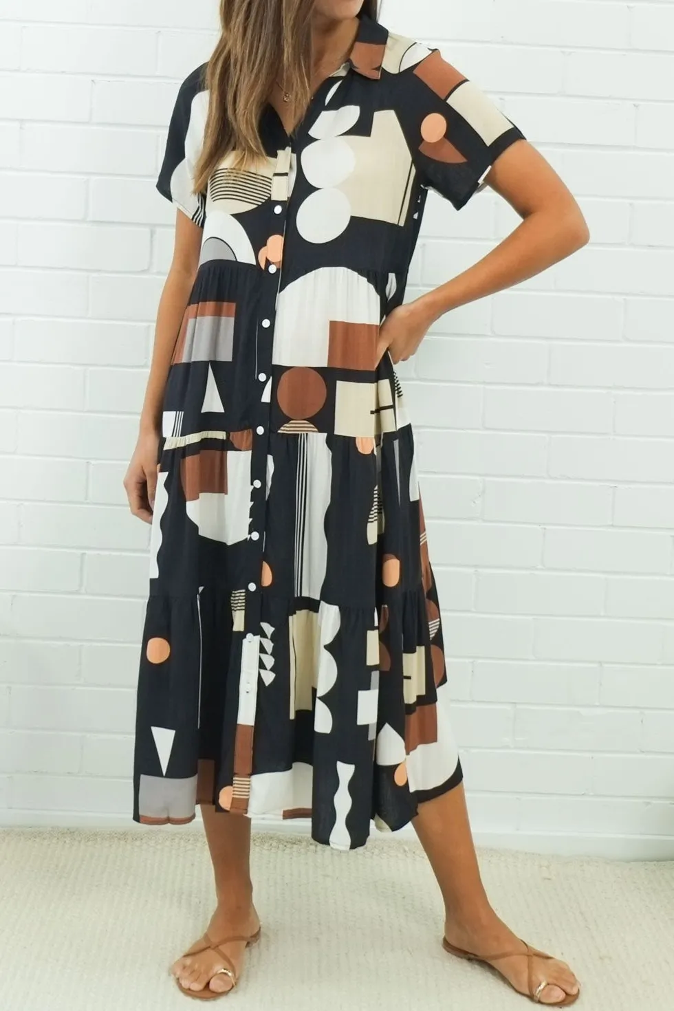 Robe imprimée midi Alyssa