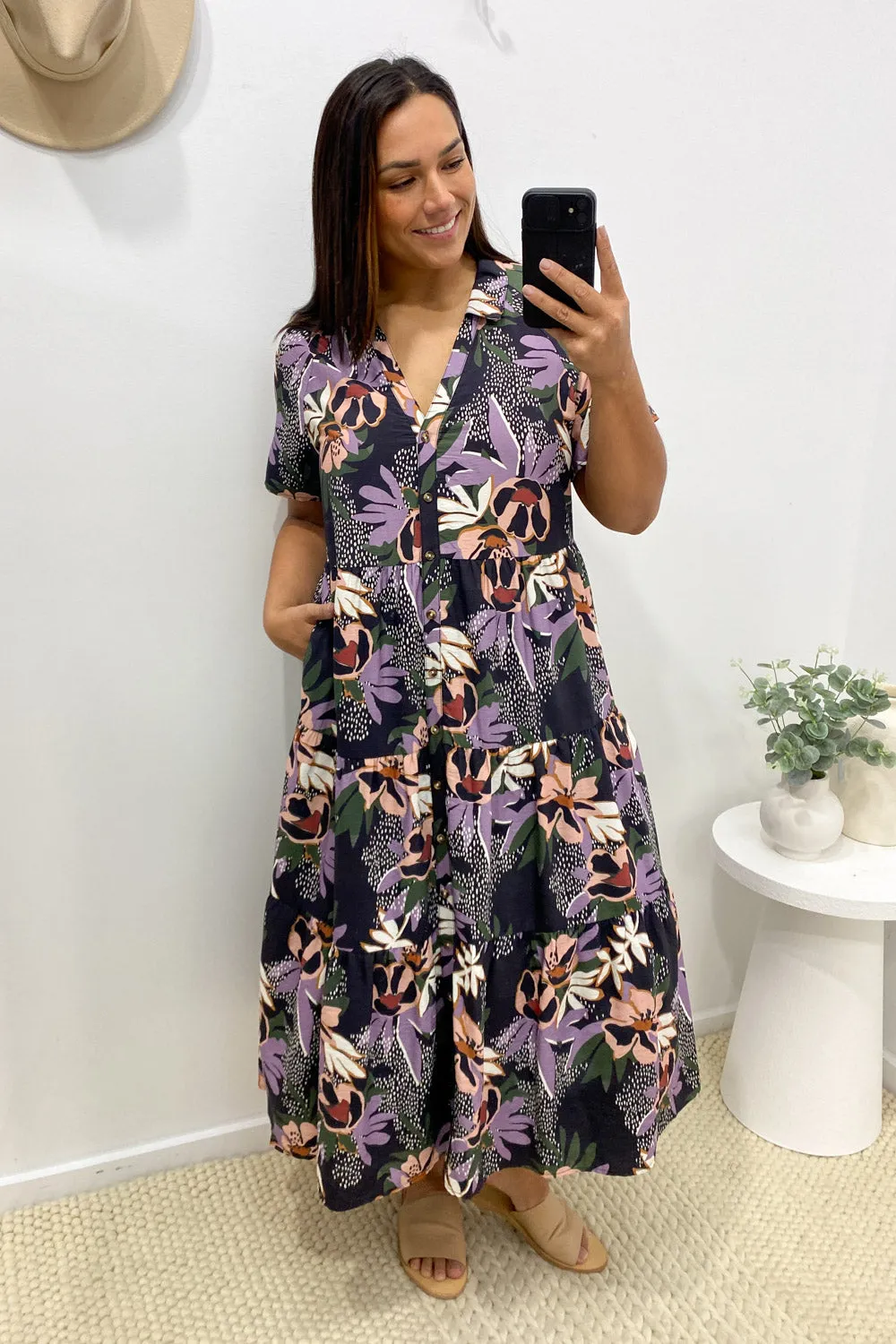 Robe imprimée midi Alyssa