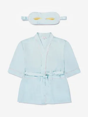 Peignoir en satin et masque pour les yeux Angels Face Girls