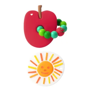 Ensemble de Anneaux de Dentition Pomme et Soleil - La Chenille qui fait des Trous par Loulou Lollipop