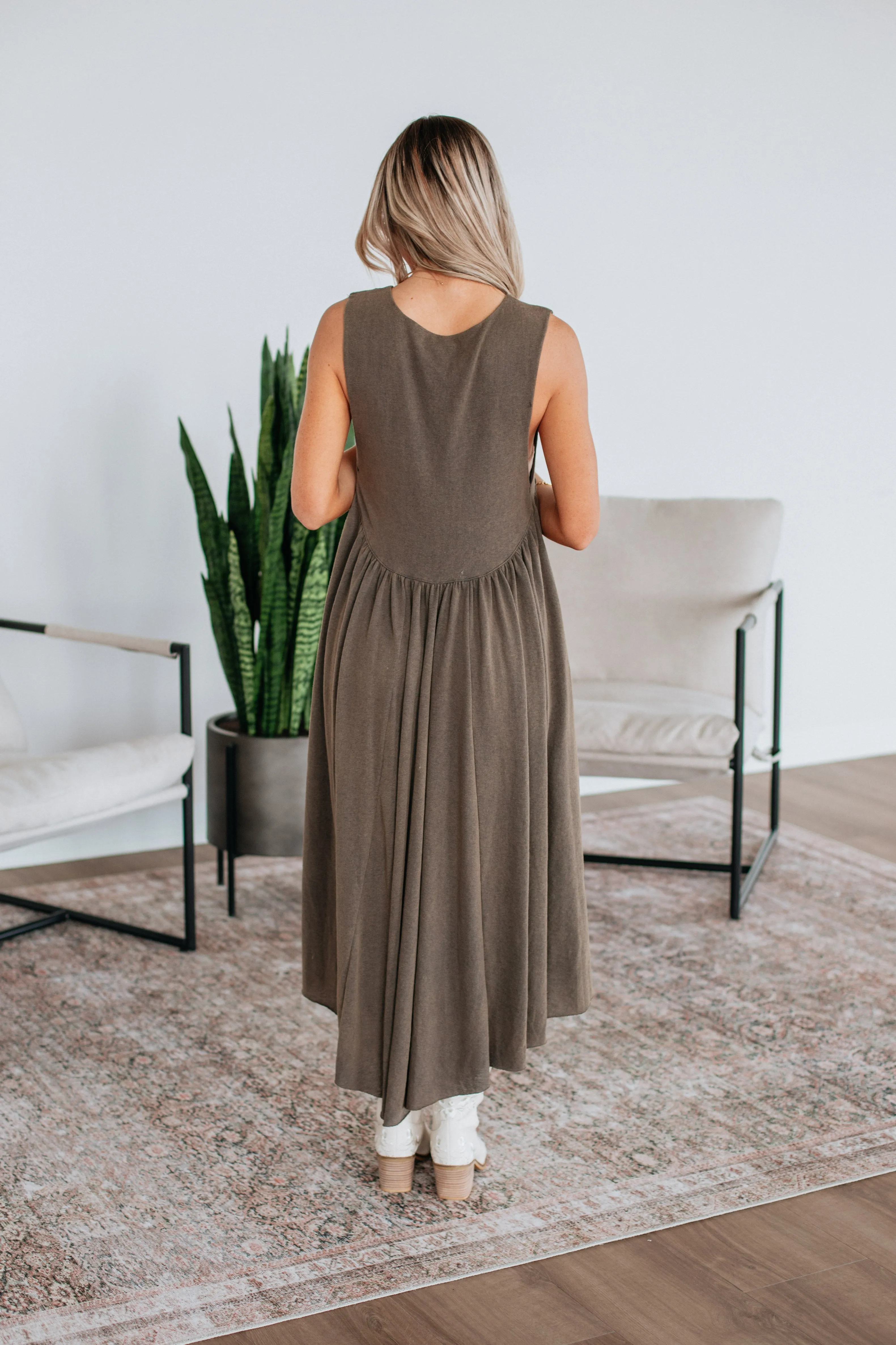 Robe midi Ariella - Cendre