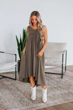 Robe midi Ariella - Cendre