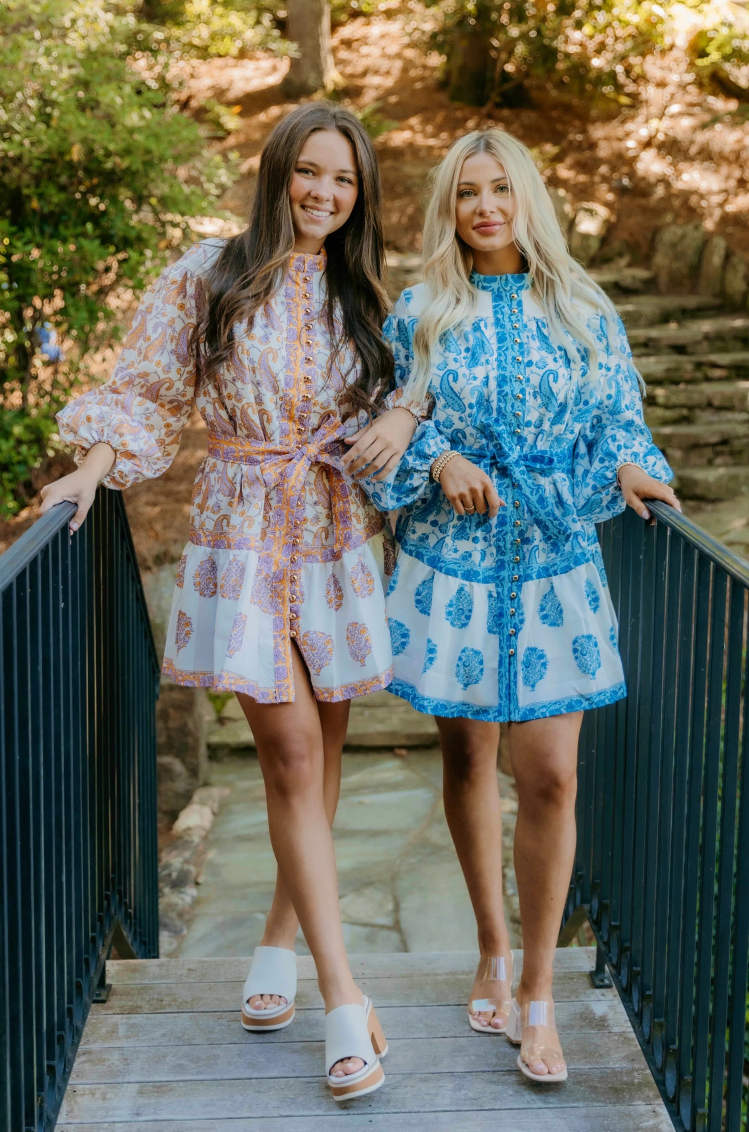 Robe mini à volants Ashley Paisley - Soldes finales 40% de réduction dans le panier
