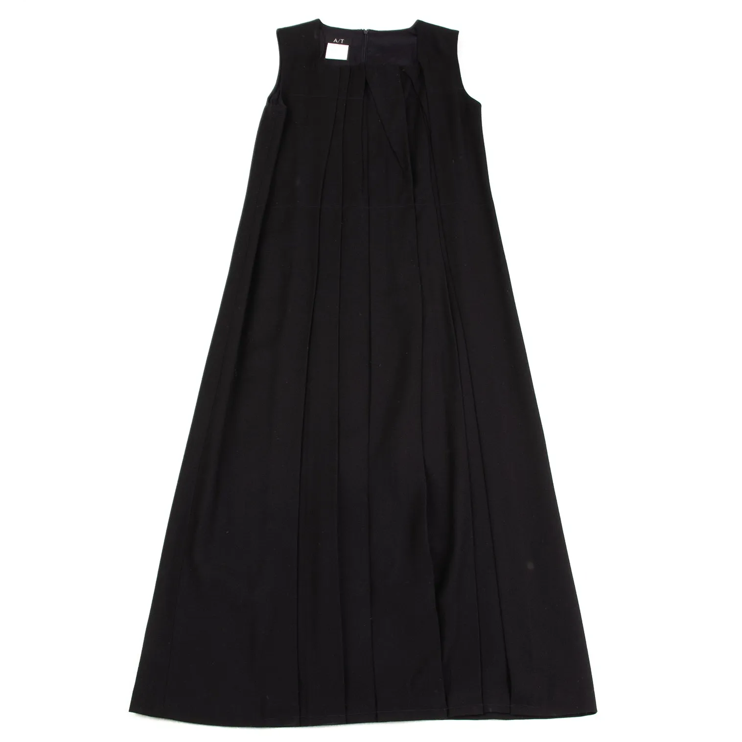 A/T (ATSURO TAYAMA) JAPON. Robe sans manches plissée en laine marine