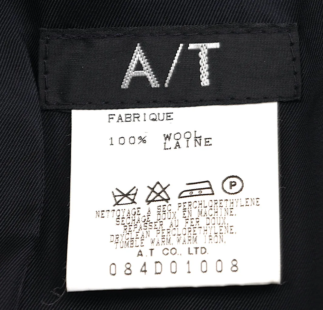 A/T (ATSURO TAYAMA) JAPON. Robe sans manches plissée en laine marine