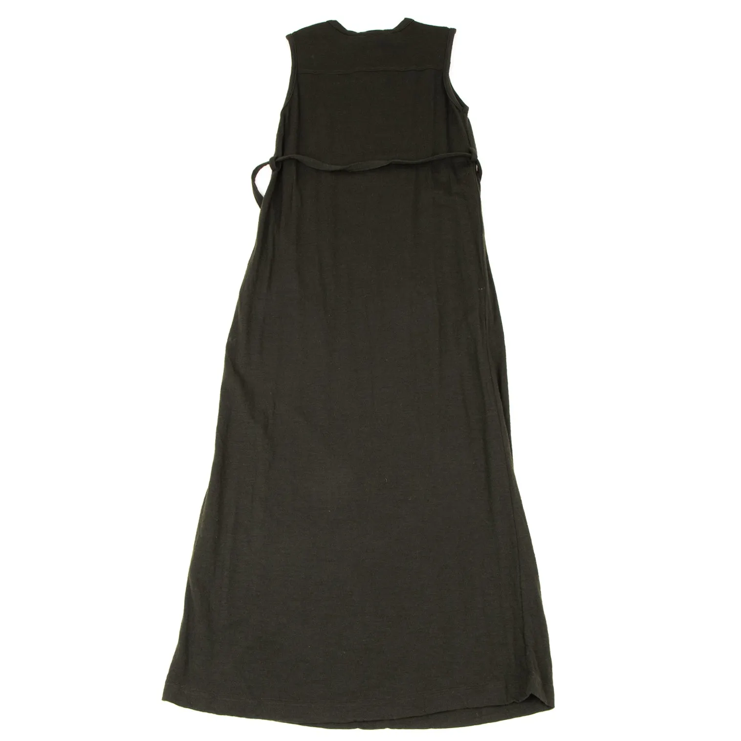 A/T(ATSURO TAYAMA) JAPON. Robe longue sans manches en laine vert forêt