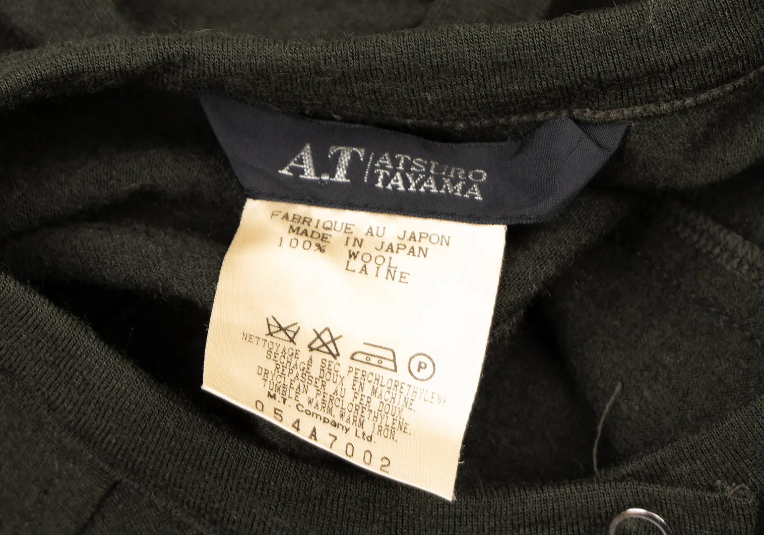 A/T(ATSURO TAYAMA) JAPON. Robe longue sans manches en laine vert forêt
