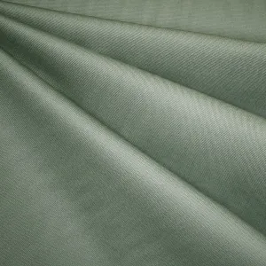 Atelier Jupe en Coton Bio Oxford Poids Fond Vert Sauge
