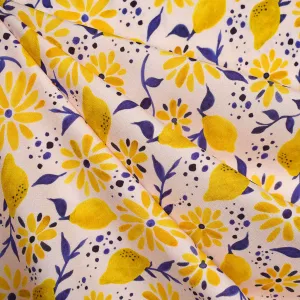 Atelier Jupe Sunny Lemon Floral Rayon Rose/Jaune