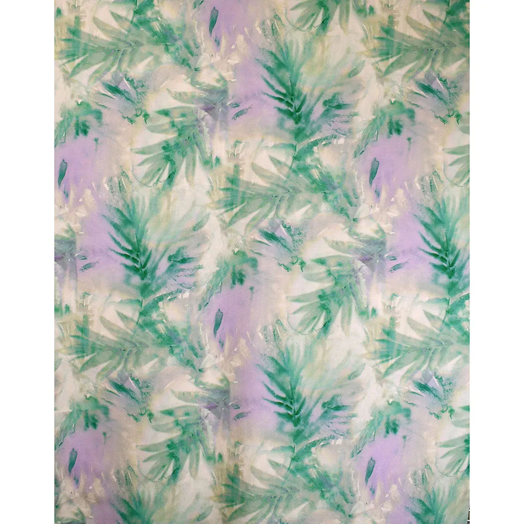 Atelier Jupe Aquarelle Feuillage Tropical Rayon Lilas