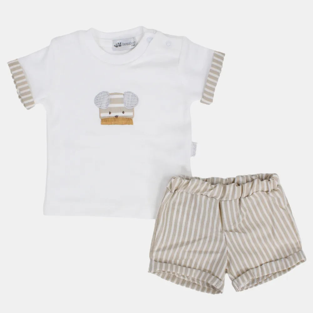 Ensemble 2 pièces pour bébé garçon - Motif tête de chiot