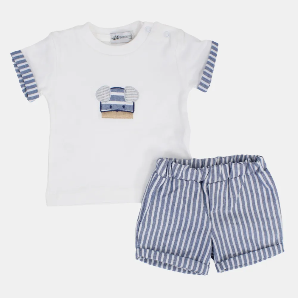 Ensemble 2 pièces pour bébé garçon - Motif tête de chiot