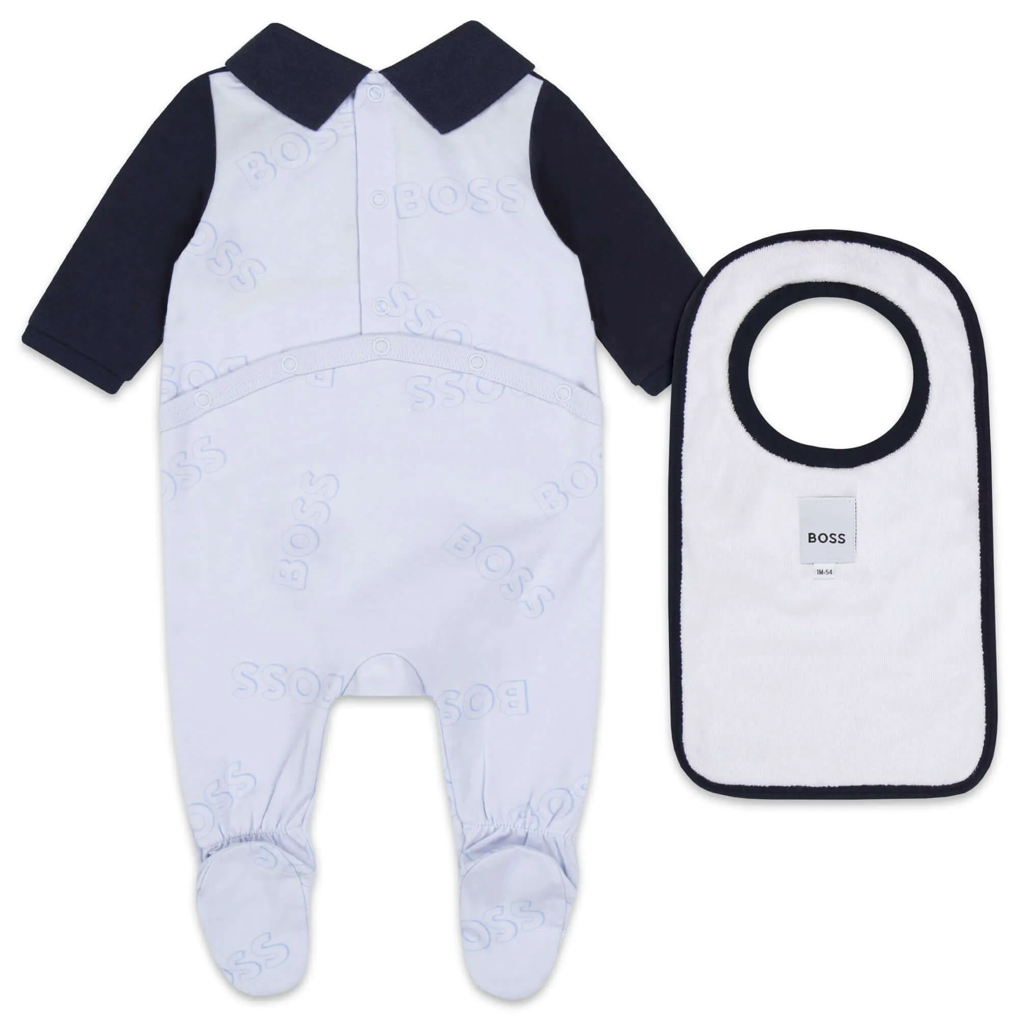 Ensemble Grenouillère et Bavoir pour Bébé Garçon