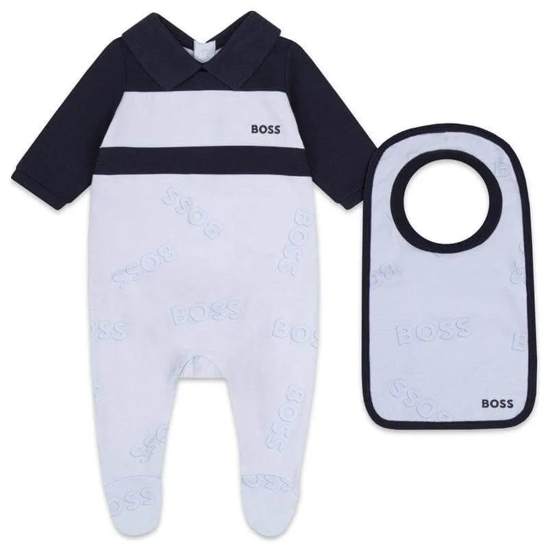 Ensemble Grenouillère et Bavoir pour Bébé Garçon