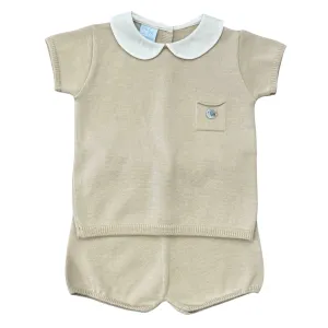 Ensemble court beige pour bébé garçon