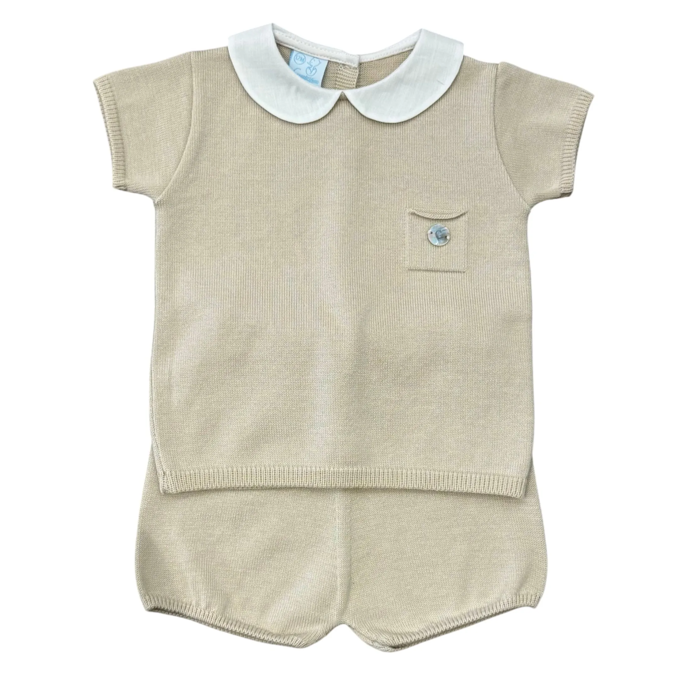 Ensemble court beige pour bébé garçon