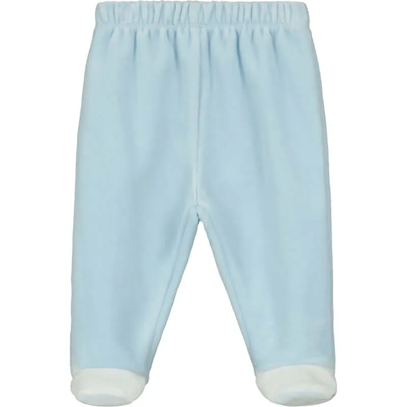Ensemble en velours bleu pour bébé garçon Edgar