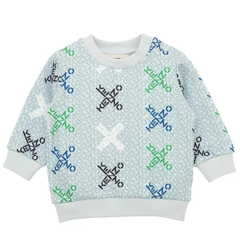 Sweat-shirt à logo bleu pour bébé garçon