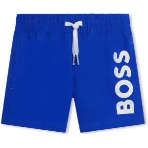 Short de bain pour garçon avec logo bleu