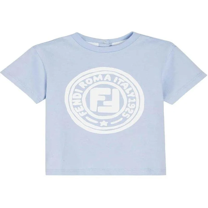 T-shirt pour garçons avec logo bleu