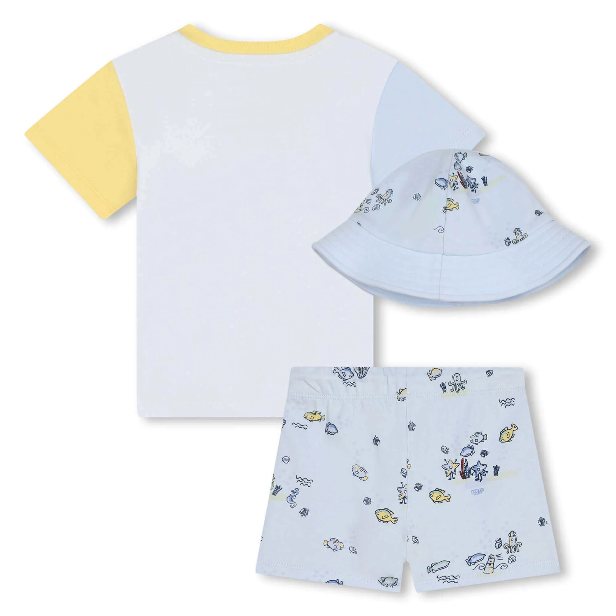 Ensemble Short et Chapeau Bébé Garçon Vie Marine Bleu
