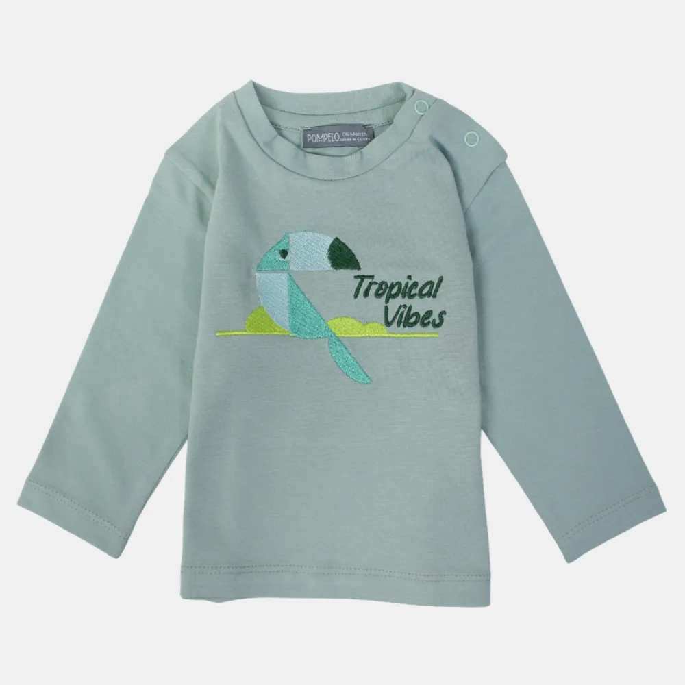 T-shirt en coton à manches longues pour bébé garçon